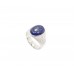 Handmade Men's Ring 925 Sterling Silver Semi Precious Blue Lapis Lazuli Stone -A